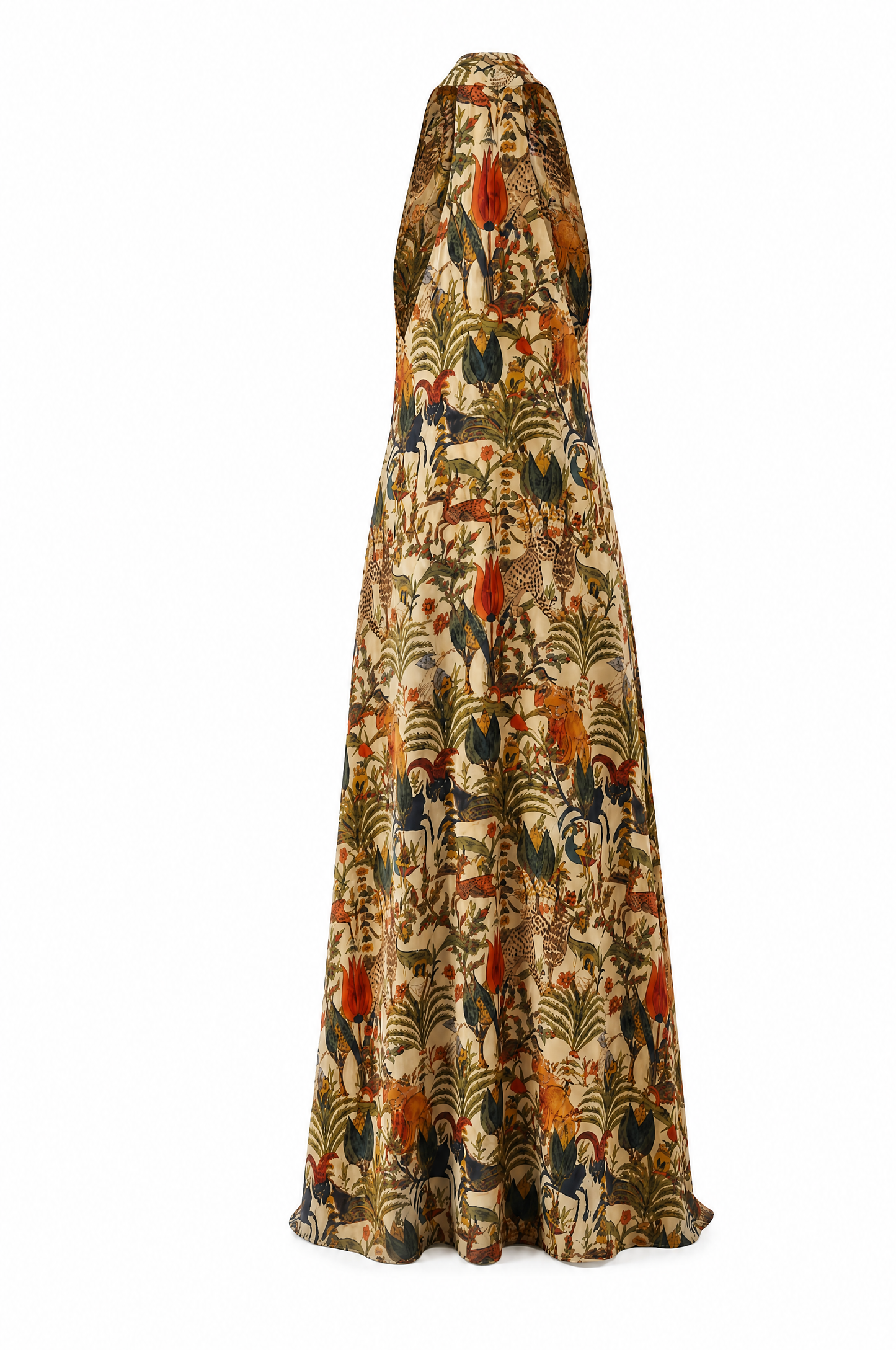 Vestido de seda lujoso con silueta fluida