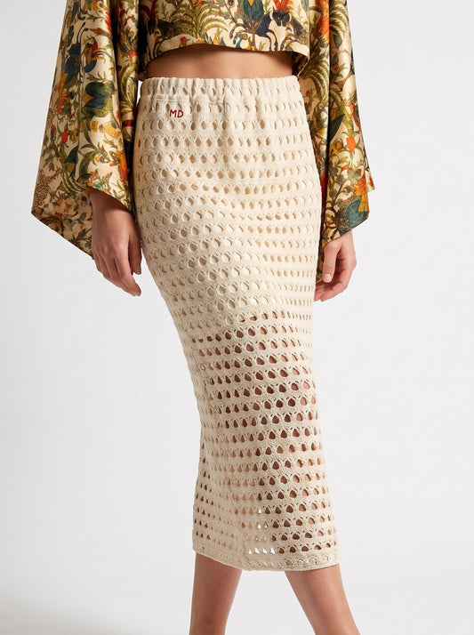 Falda de punto elegante