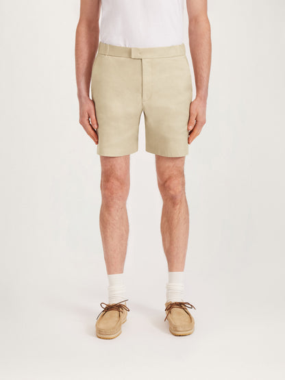 Pack de 12 shorts de lino, entrepierna de 8 pulgadas, color arena
