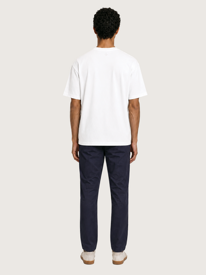 Camiseta de corte holgado - blanca, algodón orgánico