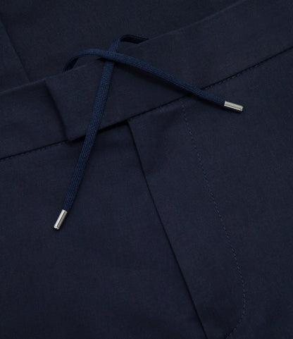 Pantalón azul marino de corte recto, talla 24, algodón elástico