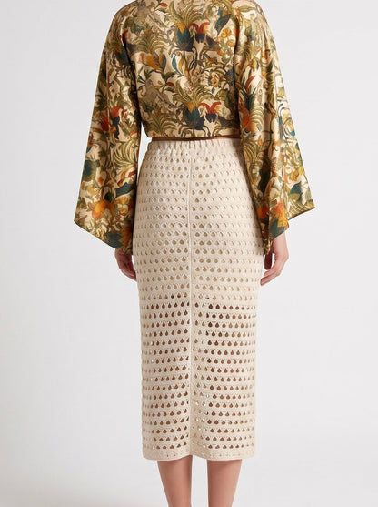 Falda de punto elegante