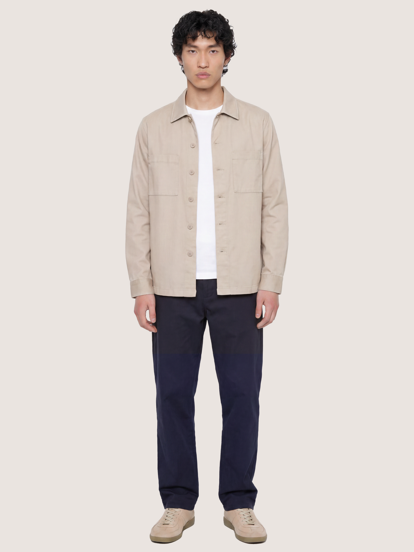 Overshirt de algodón 24 - Beige, 100% algodón