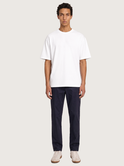 Camiseta de corte holgado - blanca, algodón orgánico