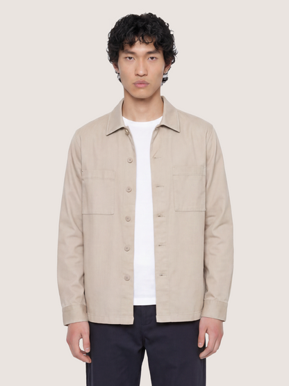 Overshirt de algodón 24 - Beige, 100% algodón