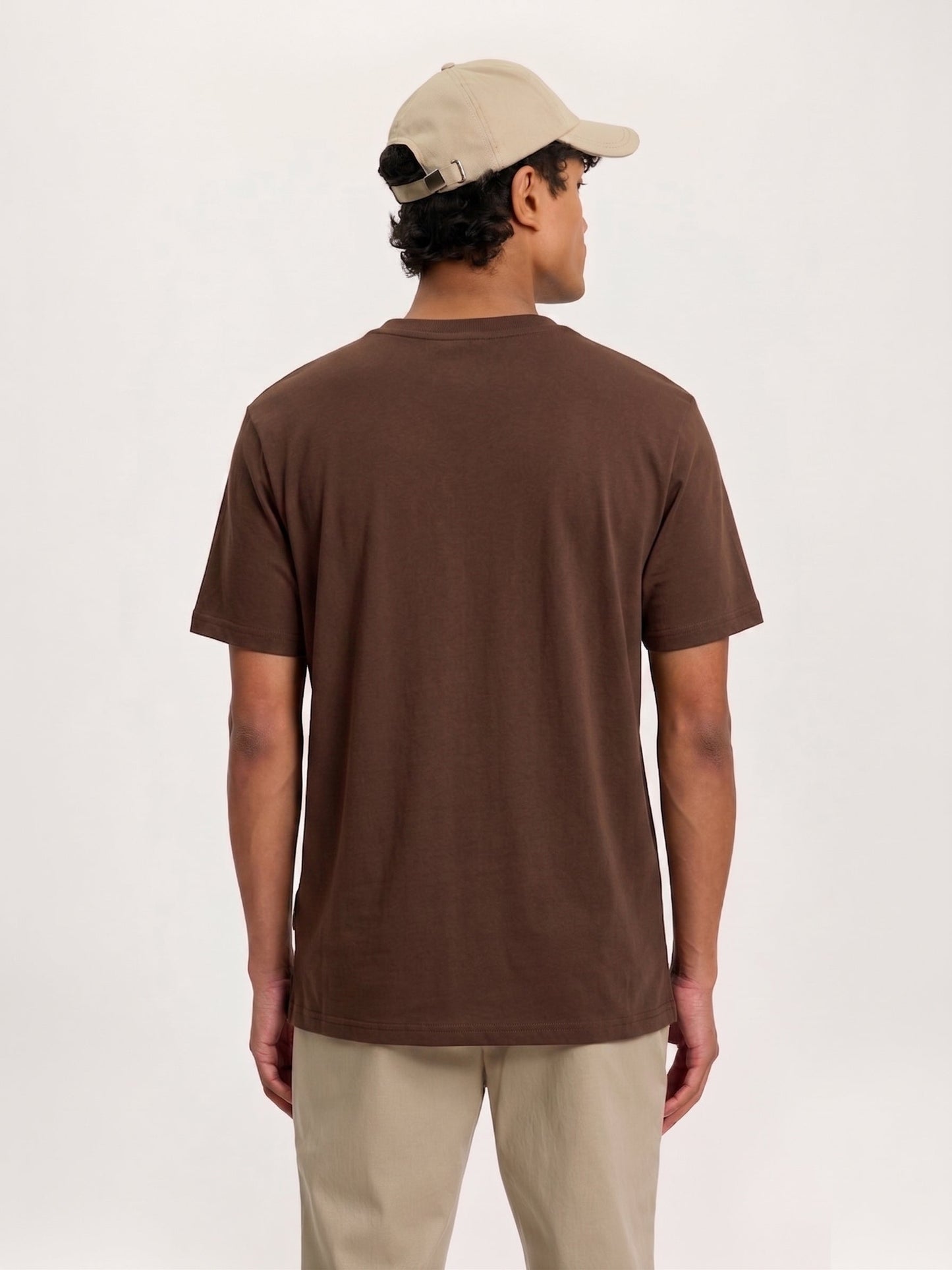 Camiseta de algodón orgánico de peso pesado en Terracota