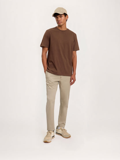 Camiseta de algodón orgánico de peso pesado en Terracota