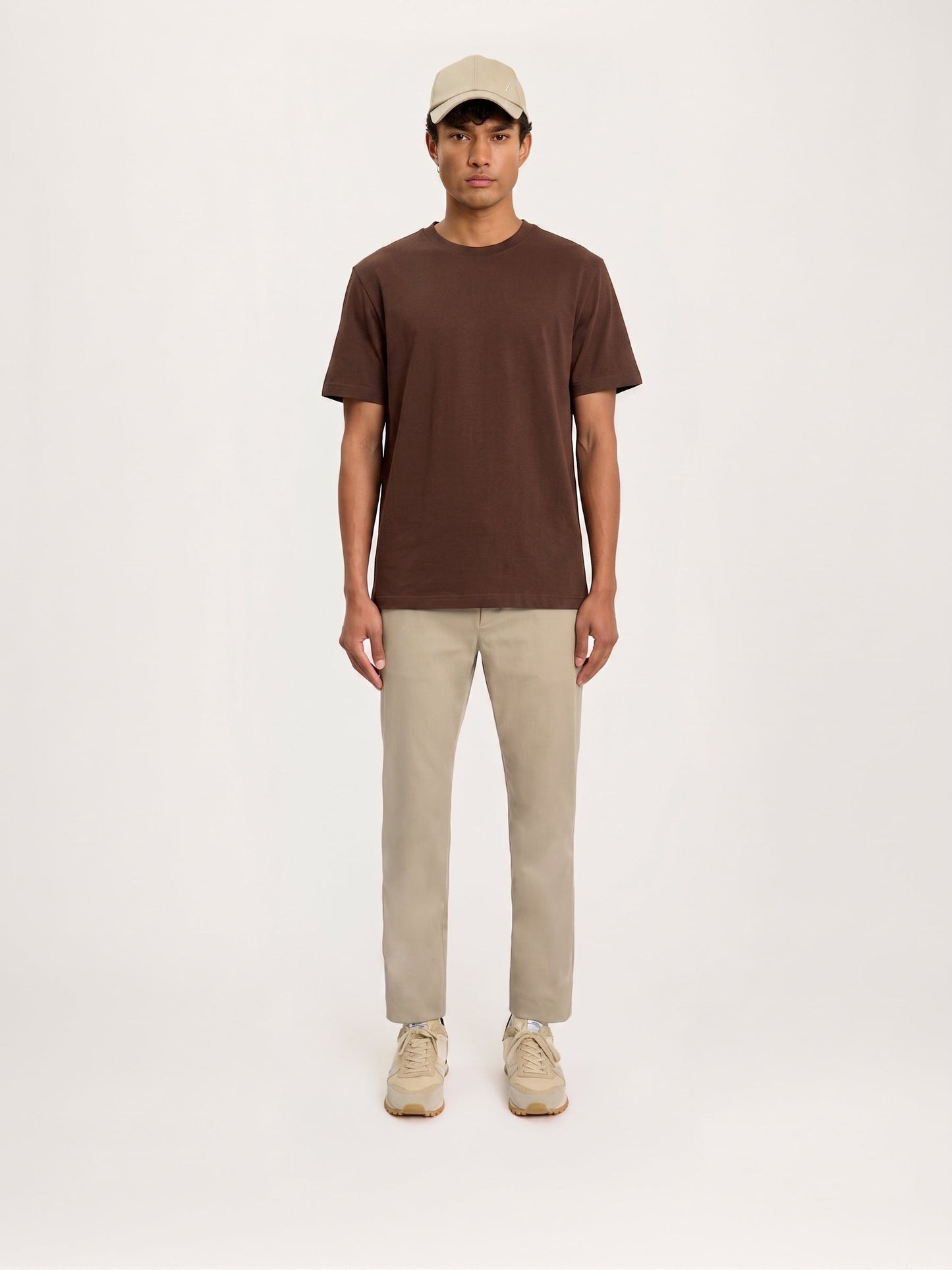 Camiseta de algodón orgánico de peso pesado en Terracota