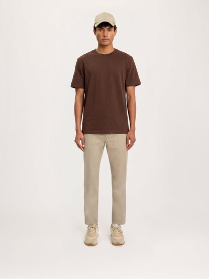 Camiseta de algodón orgánico de peso pesado en Terracota