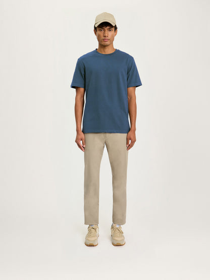 Camiseta azul petróleo de peso pesado – 100% algodón orgánico