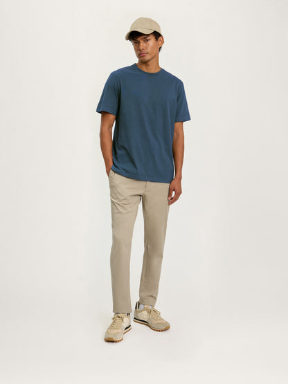 Camiseta azul petróleo de peso pesado – 100% algodón orgánico