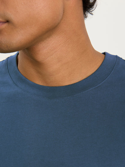 Camiseta azul petróleo de peso pesado – 100% algodón orgánico