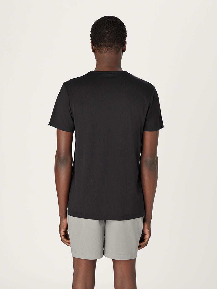 La camiseta de Tencel - Negra, comodidad ultra suave