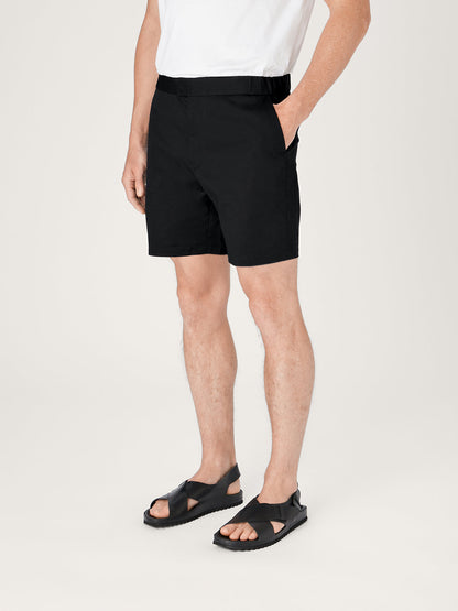 Pack de 12 pantalones cortos negros de 8 pulgadas de largo - algodón orgánico
