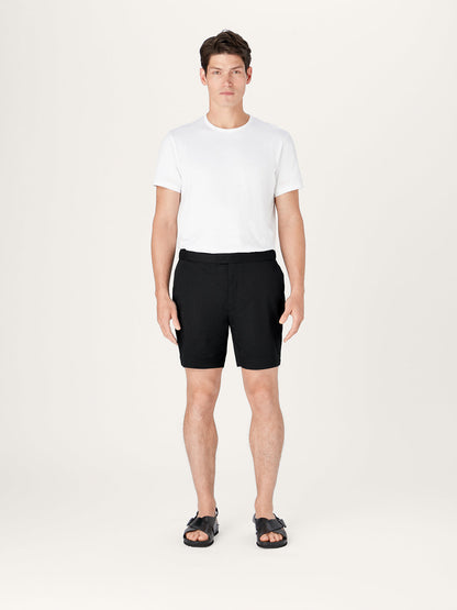 Pack de 12 pantalones cortos negros de 8 pulgadas de largo - algodón orgánico