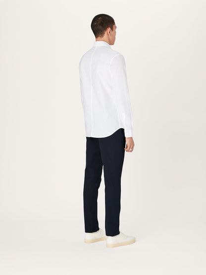 La camisa Oxford para todo el día – blanca, de algodón elástico para comodidad diaria