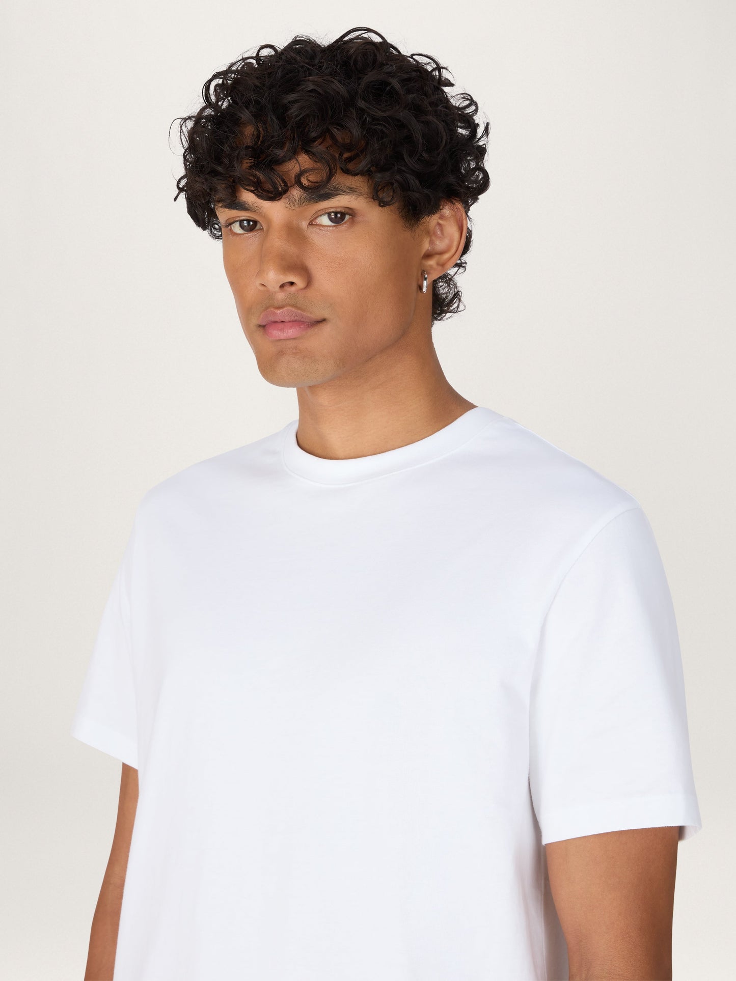 La camiseta de peso pesado — blanco, algodón orgánico