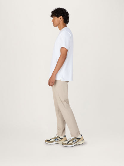 La camiseta de peso pesado — blanco, algodón orgánico
