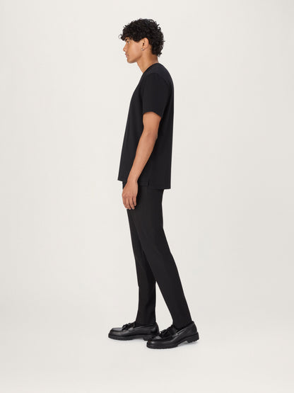 La camiseta de algodón orgánico de peso pesado – negra