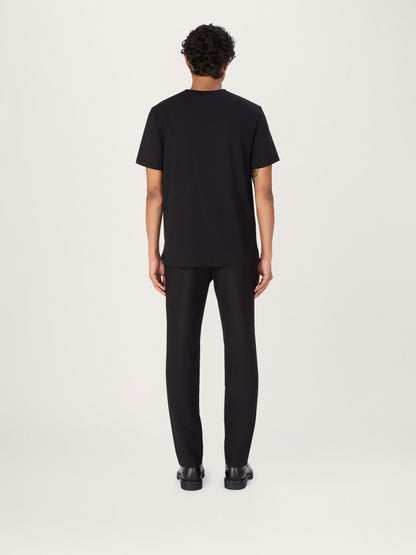 La camiseta de algodón orgánico de peso pesado – negra