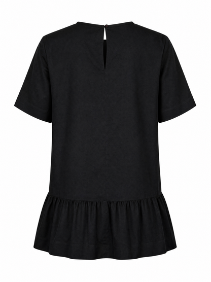 Vestido de algodón negro elegante